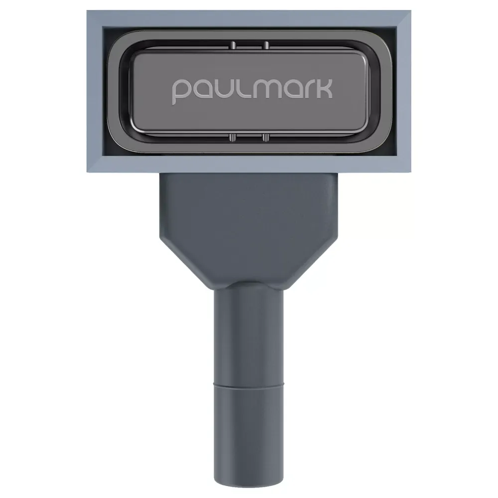 Фото товара: Paulmark PM24-GM, перелив прямоугольный с логотипом, вороненая сталь