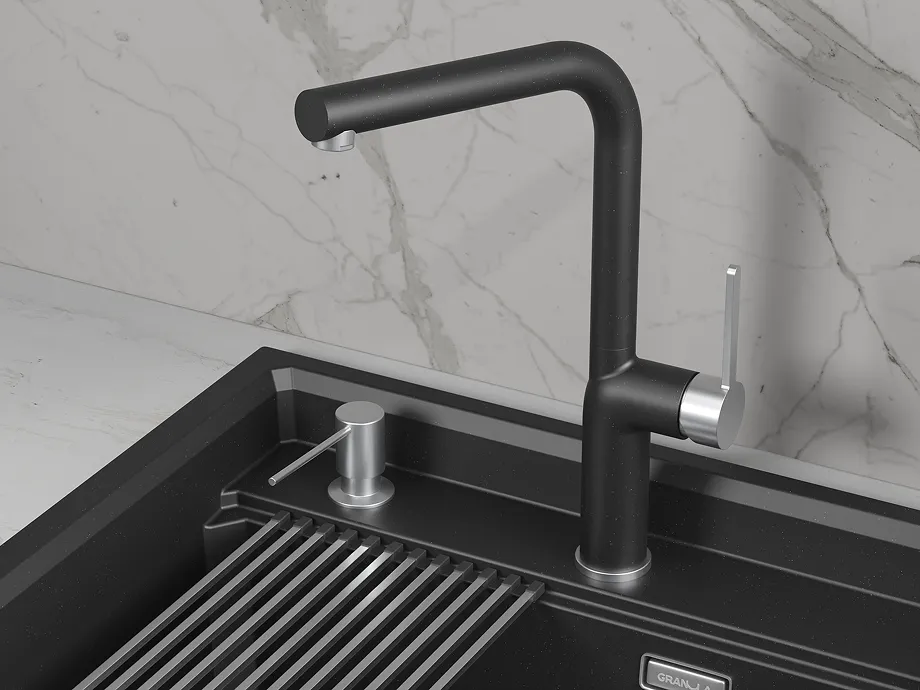 Детальное фото товара: GRANULA 9502 смеситель, гранит, шварц