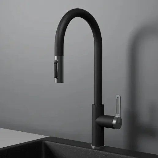 Фото товара: GRANULA 8168 смеситель, гранит, черный