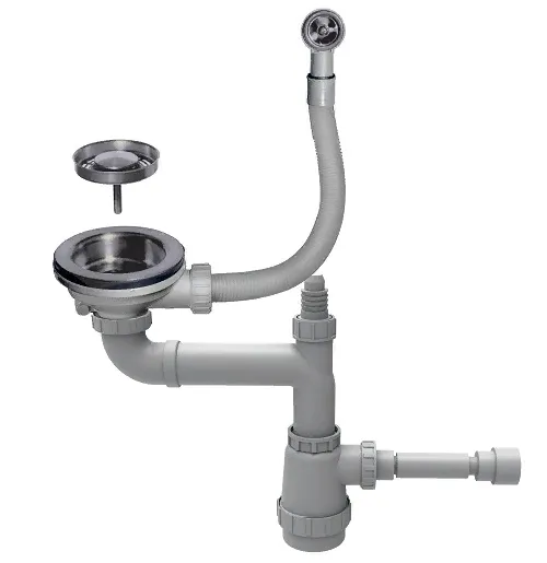 Детальное фото товара: Omoikiri WK-1-R-IN Арматура для одночашевых моек с круглым перелив, нерж. сталь