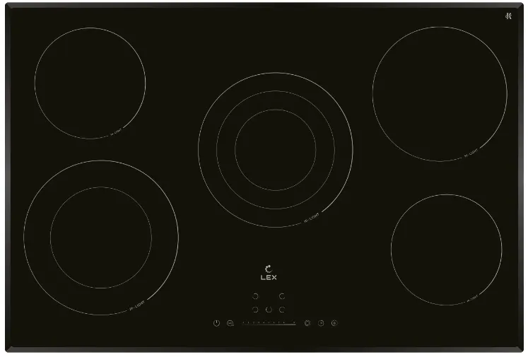 Фото товара: LEX EVH 772A BL стеклокерамическая поверхность
