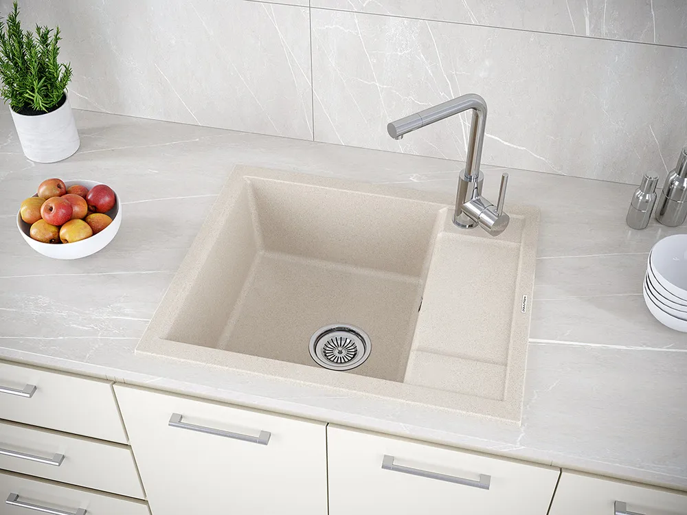 Детальное фото товара: Paulmark FLUGEN 50-600, мойка, гранит, бежевый