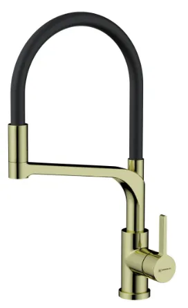 Фото товара: Omoikiri Sinto 2 Plus-SB-LG-BL, смеситель, светлое золото/черный