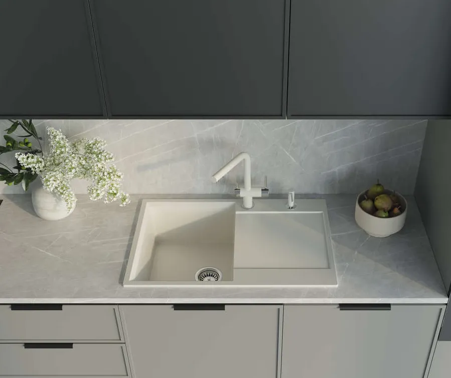 Детальное фото товара: Omoikiri Daisen 78T-GR, мойка, гранит, leningrad grey