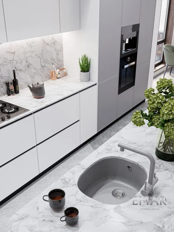 Детальное фото товара: Emar EMQ-1560.P, мойка, гранит, барит