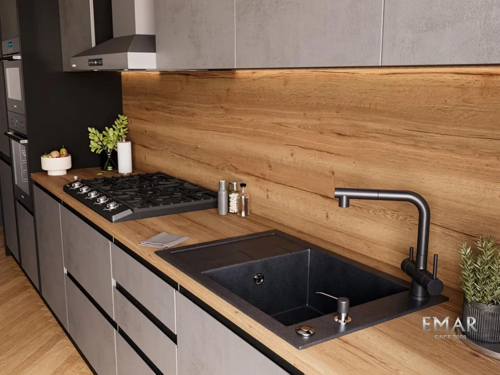 Детальное фото товара: Emar EMQ-1780.Q, мойка, гранит, морион