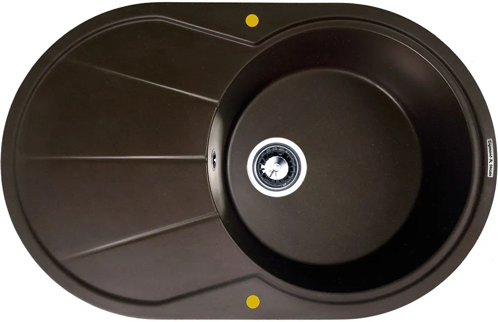 Детальное фото товара: Zigmund & Shtain KREIS OV 770B, мойка, швейцарский шоколад 