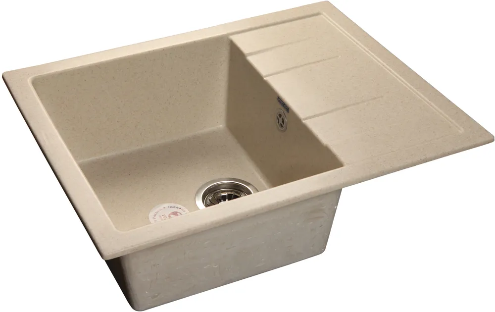Детальное фото товара: GranFest QUADRO GF-Q-650 L, мойка, мрамор, бежевый