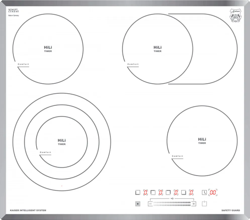 Фото товара: KAISER KCT 6715 F W стеклокерамическая поверхность