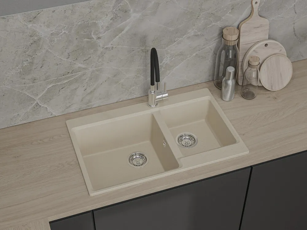 Детальное фото товара: GranFest LEVEL GF-LV-780K, мойка, мрамор, кашемир