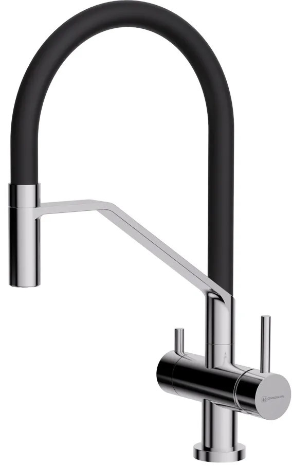 Фото товара: Omoikiri Akeno-C-BL, смеситель, хром/черный