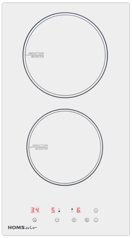 Фото товара: HOMSair HIC32AWH индукционная поверхность