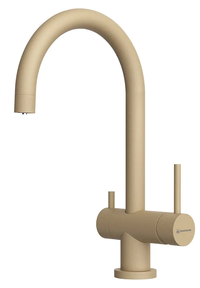 Фото товара: Omoikiri Yamada-P-CH, смеситель, гранит, шампань