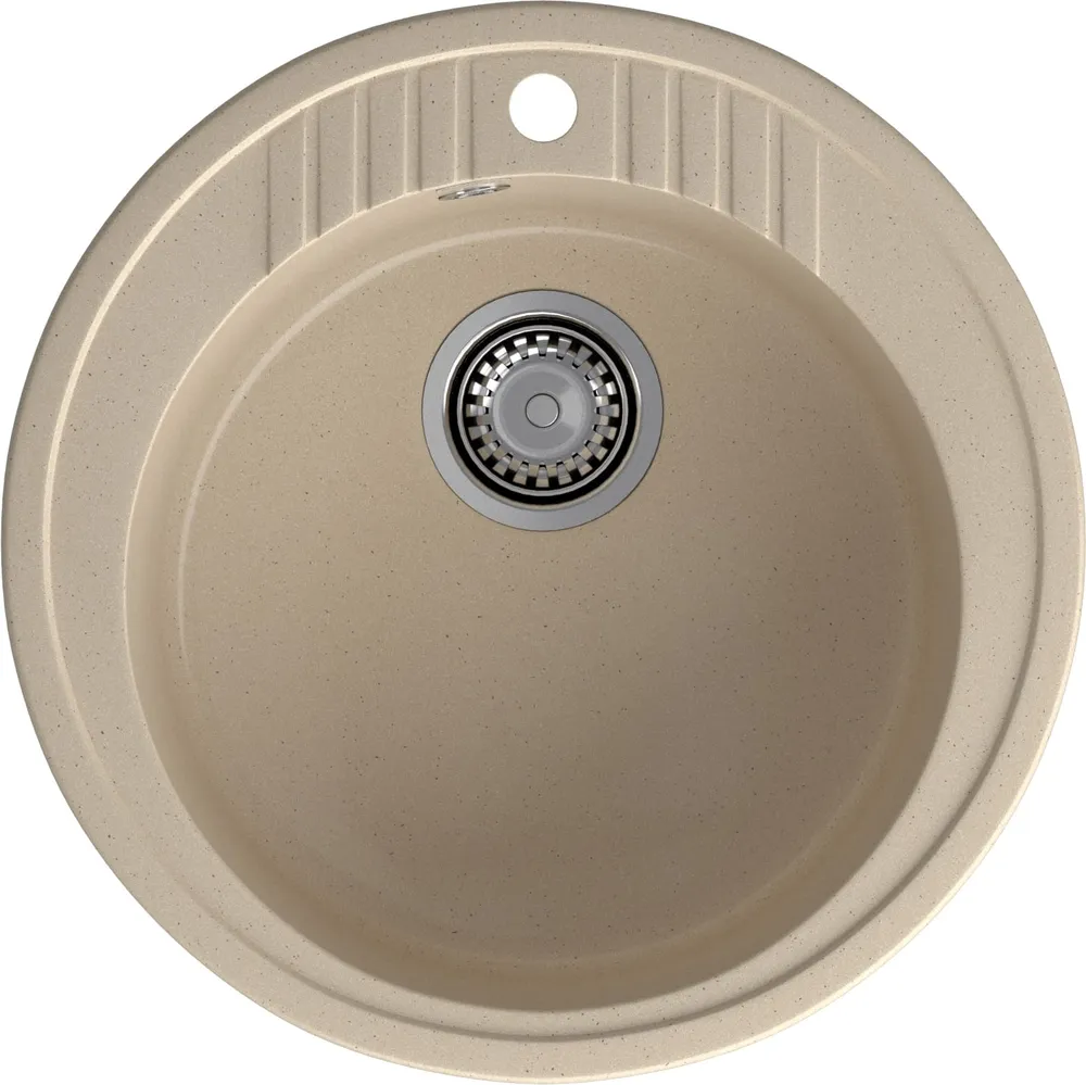 Детальное фото товара: GranFest RONDO GF-R-520, мойка, мрамор, кашемир