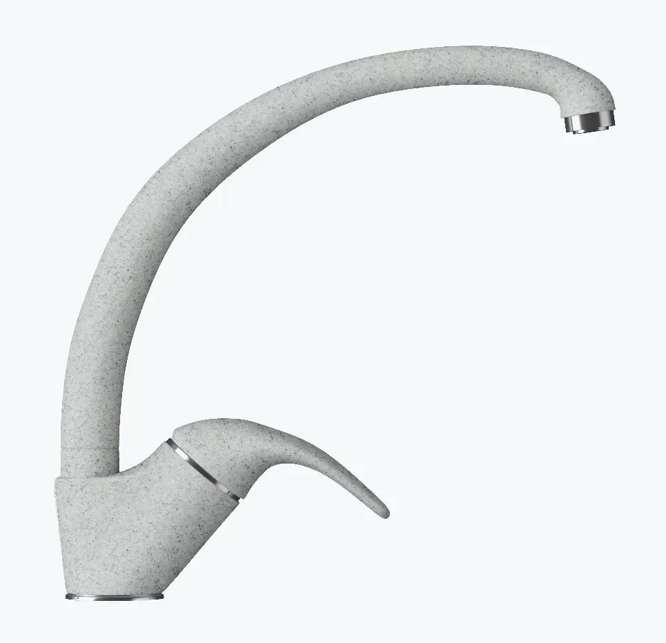 Фото товара: Polygran Высокий, смеситель, светло-серый 314