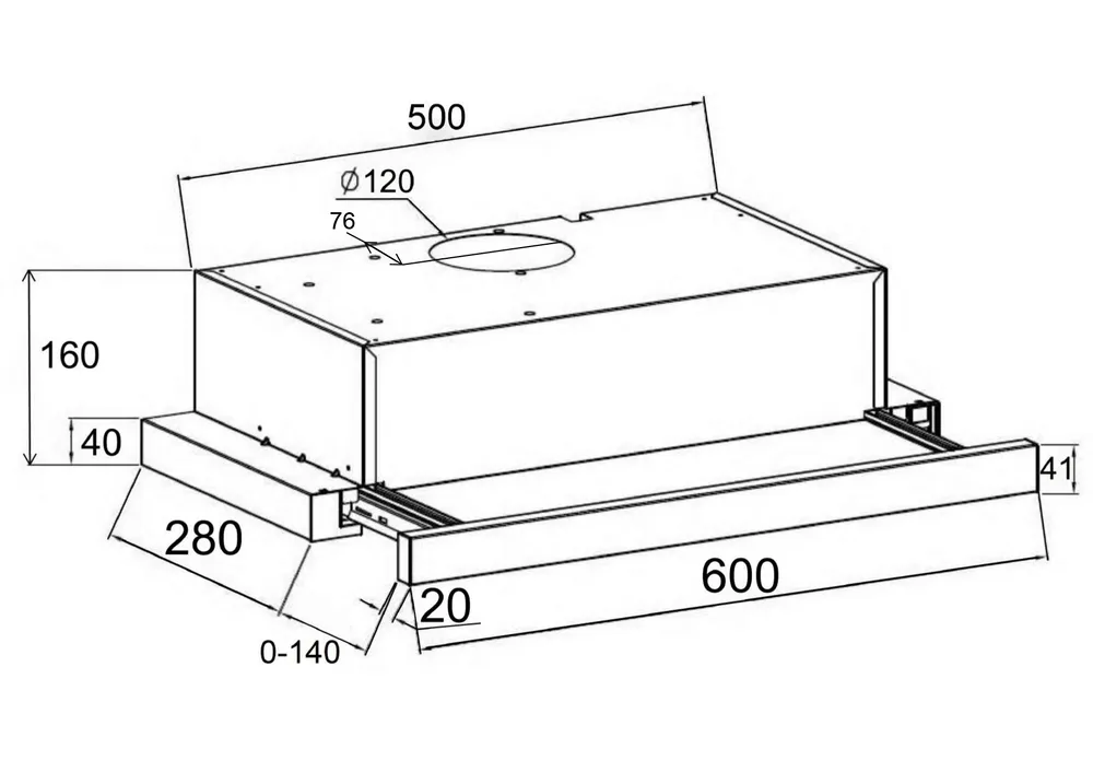 Детальное фото товара: LEX HUBBLE 2M 600 BLACK