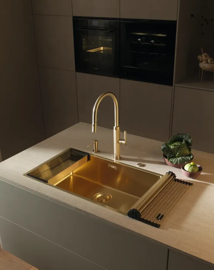 Детальное фото товара: Franke BXM 210/110-68 F-INOX, мойка, нержавеющая сталь, золото