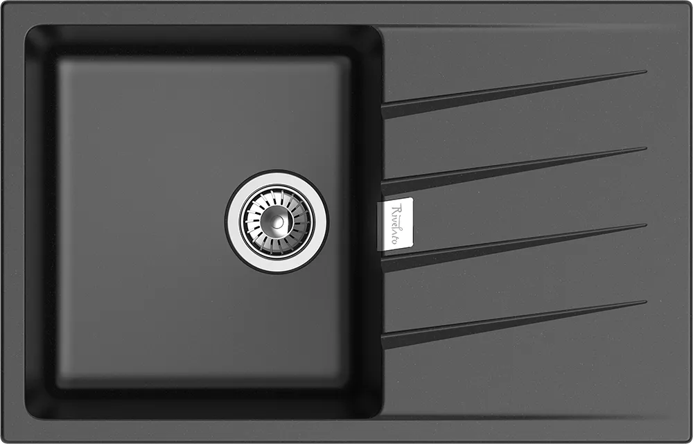Фото товара: Rivelato RAUM RM-78 nero, мойка, гранит, черный