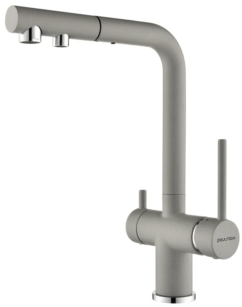 Фото товара: Paulmark SERPENTINE, смеситель, гранит, серый дым