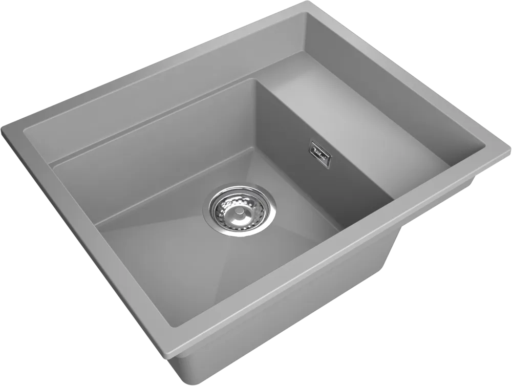 Детальное фото товара: Rivelato NOBILE NB-544-R grigio metallizz, мойка, гранит, серый металлик