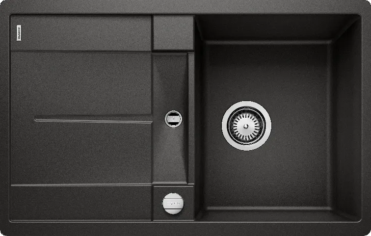 Фото товара: Blanco Metra 45S-F, мойка, гранит, черный, с клапаном-автоматом