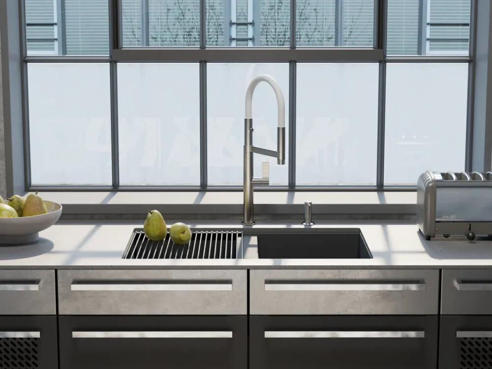 Детальное фото товара: Omoikiri Kitagawa 83-2-U-GB, мойка, керамика, графит