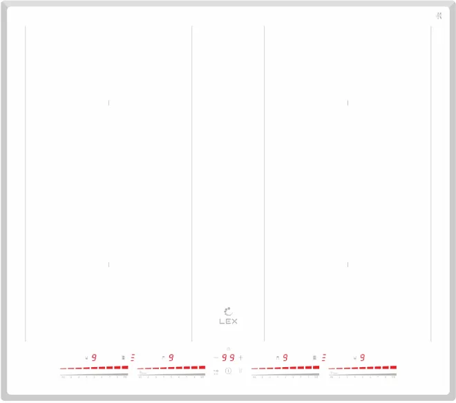 Фото товара: LEX EVI 641С WH индукционная поверхность