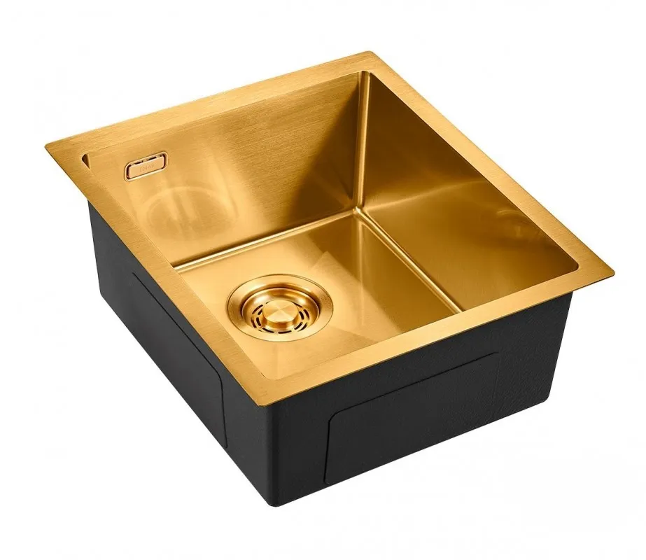 Детальное фото товара: Emar EMB-130 PVD Nano Golden, мойка, нержавеющая сталь, золото