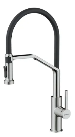 Детальное фото товара: Omoikiri Makkari 2 Plus-SB-BN-BL, смеситель, нержавеющая сталь/черный