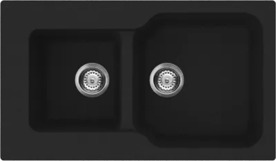 Фото товара: Omoikiri Maru 86-2-BL, мойка, гранит, черный