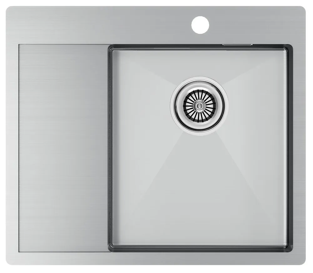 Фото товара: Paulmark KRONER 59F, мойка, нержавеющая сталь брашированная, правая