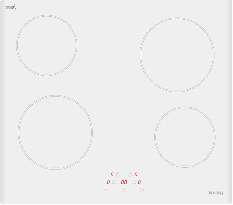 Фото товара: Korting HK 60003 BW стеклокерамическая поверхность