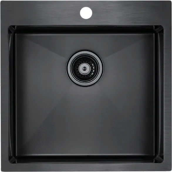 Фото товара: Paulmark VELTEN 51, мойка, нержавеющая сталь, вороненая сталь