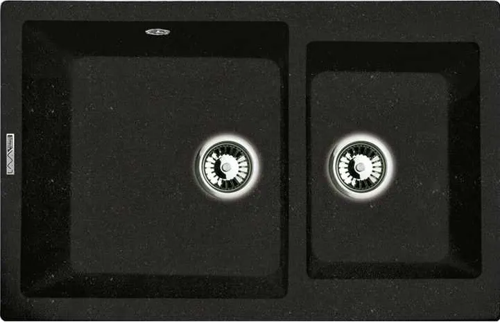 Фото товара: LAVA D.3 LAVA, мойка, гранит, черный металлик