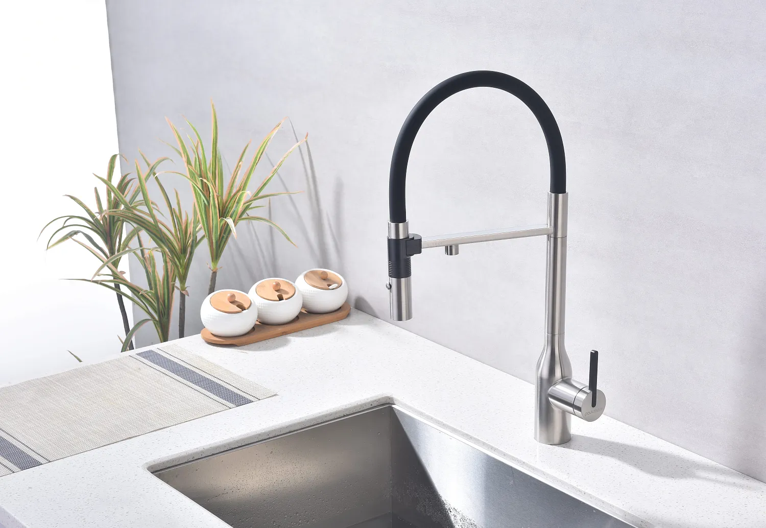 Paulmark Magneto One, смеситель, брашированная сталь