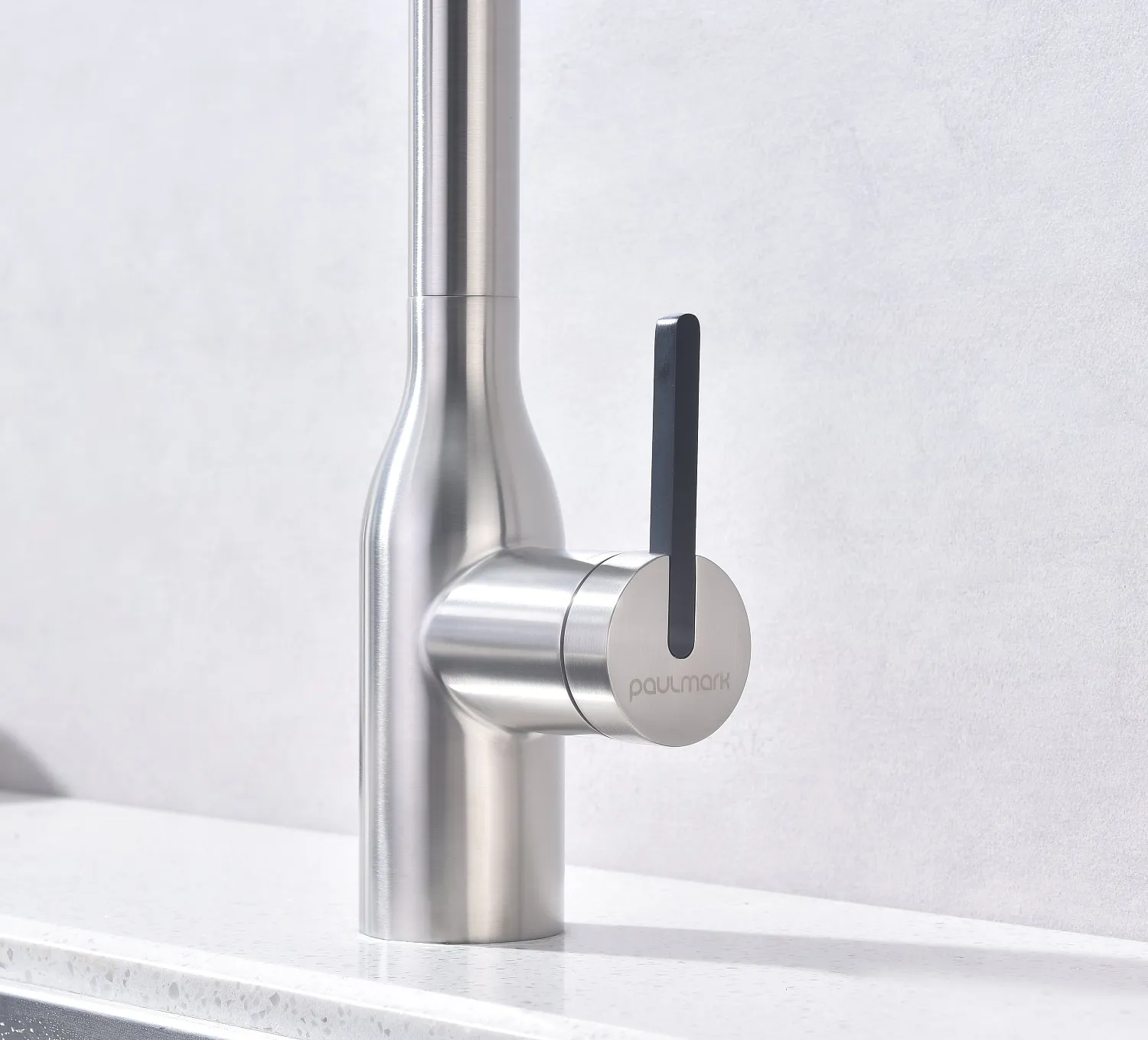 Paulmark Magneto One, смеситель, брашированная сталь