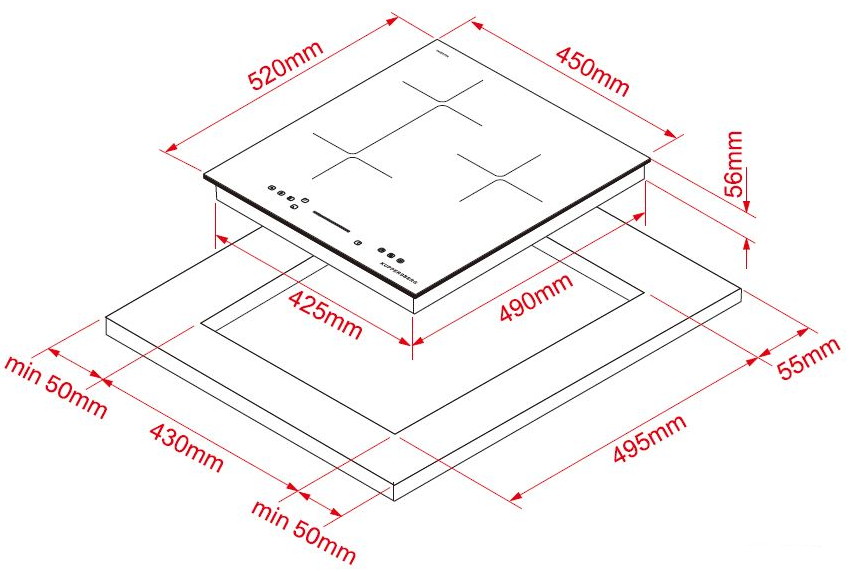 Детальное фото товара: Kuppersberg ICI 412 индукционная поверхность