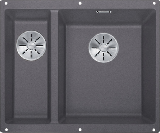 Детальное фото товара: Blanco Subline 340/160-U, мойка, гранит, темная скала (чаша справа)