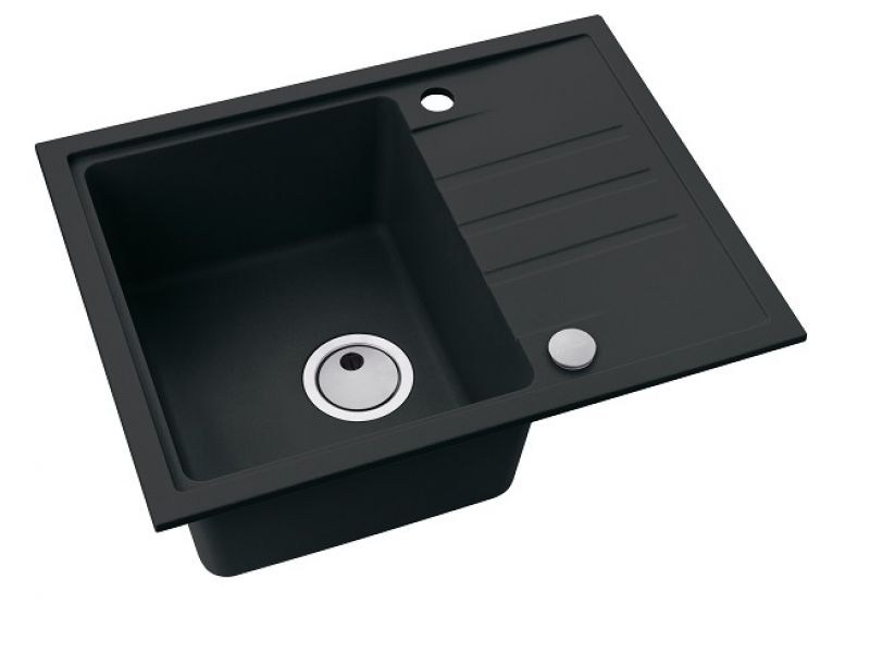 Детальное фото товара: ALVEUS INTERMEZZO 30 GRANITAL DEEP BLACK-G90, мойка, гранит, темно-черный (в ком. с сифоном 1117292)