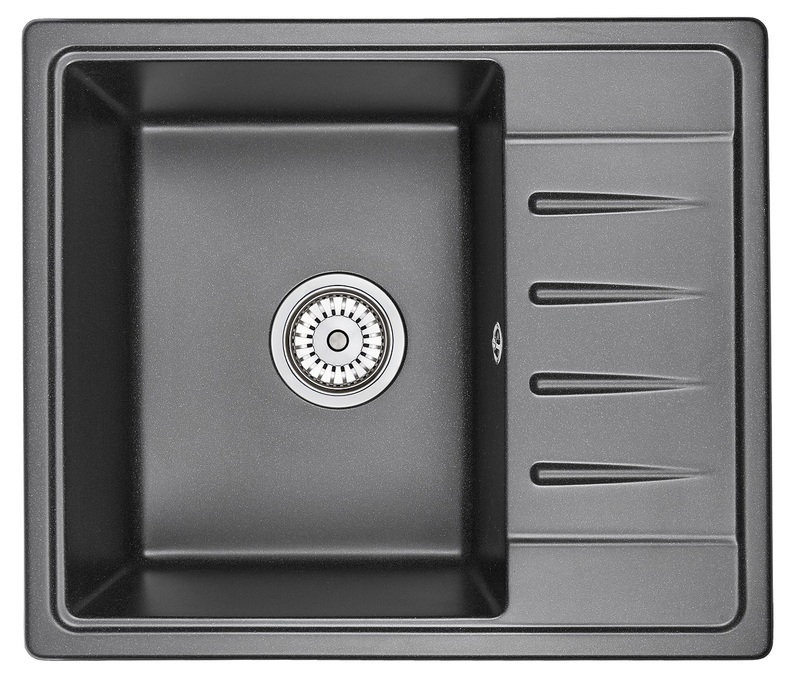 GRANULA 5803 мойка, гранит, черный Детальное фото товара: GRANULA 5803 мойка, гранит, черный