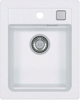 Фото товара: ALVEUS GRANITAL ATROX 10 ARCTIC - G11, мойка, гранит, белый (в комплекте с сифоном 1132823)
