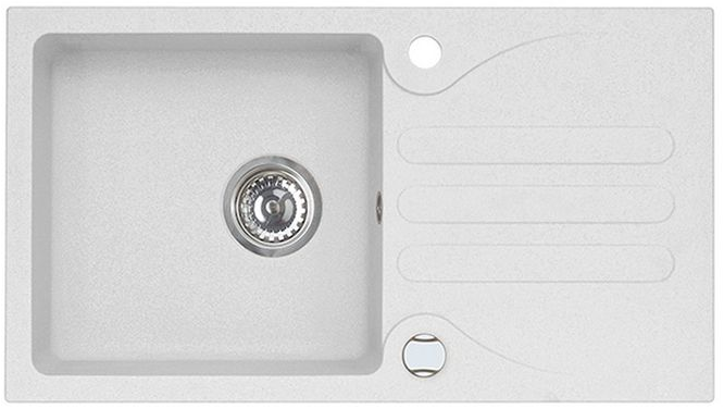 Фото товара: ALVEUS GALAPAGOS 30 GRANITAL ARCTIC-G11, мойка, гранит, белый (с сифоном 1105296)