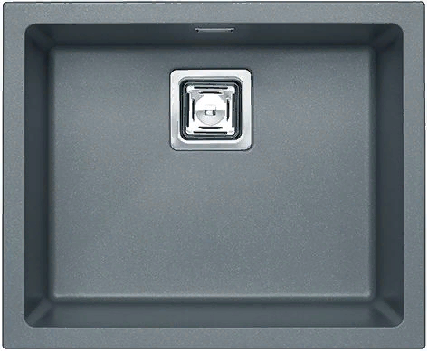 Фото товара: ALVEUS QUADRIX 50 GRANITAL+ STEEL-G04M, мойка, гранит, металлик (в комплекте с сифоном 1133398)
