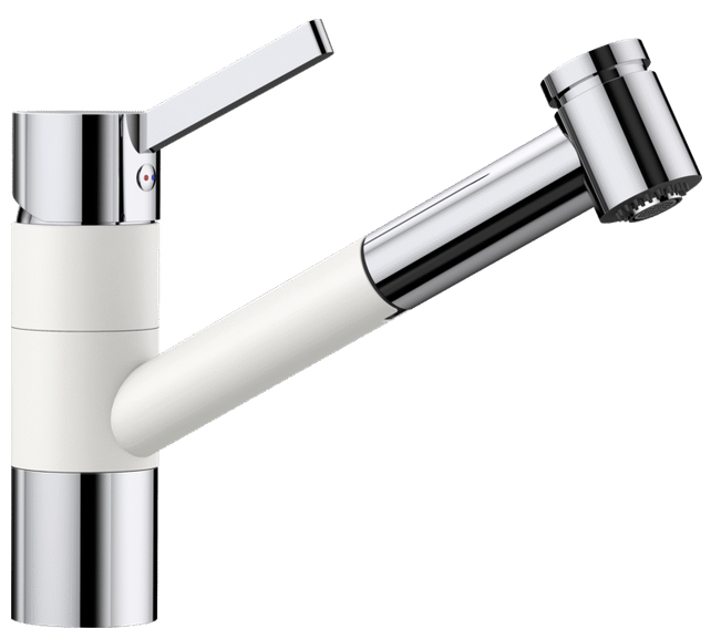 Фото товара: Blanco Tivo-S смеситель, хром/гранит, белый