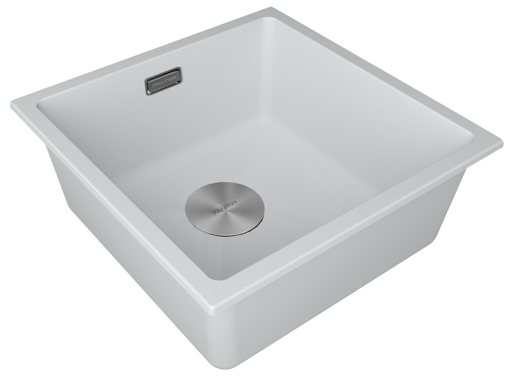 Детальное фото товара: Paulmark LUMI 45UNI, мойка, гранит, белый
