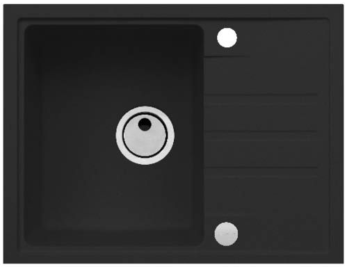 Фото товара: ALVEUS INTERMEZZO 30 GRANITAL DEEP BLACK-G90, мойка, гранит, темно-черный (в ком. с сифоном 1117292)