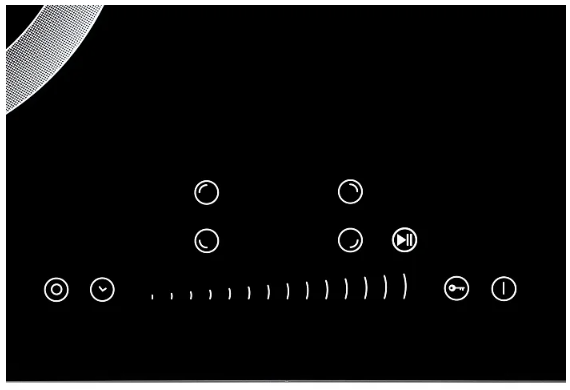 Детальное фото товара: Krona BRILLARE 60 BL стеклокерамическая поверхность