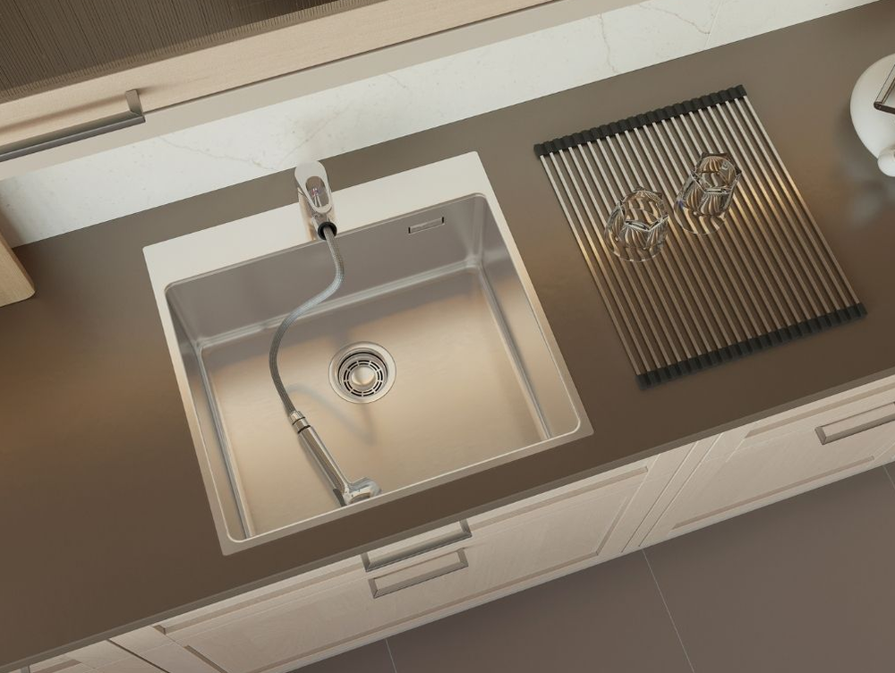 Omoikiri Amadare 55-IN, мойка, нержавеющая сталь Детальное фото товара: Omoikiri Amadare 55-IN, мойка, нержавеющая сталь