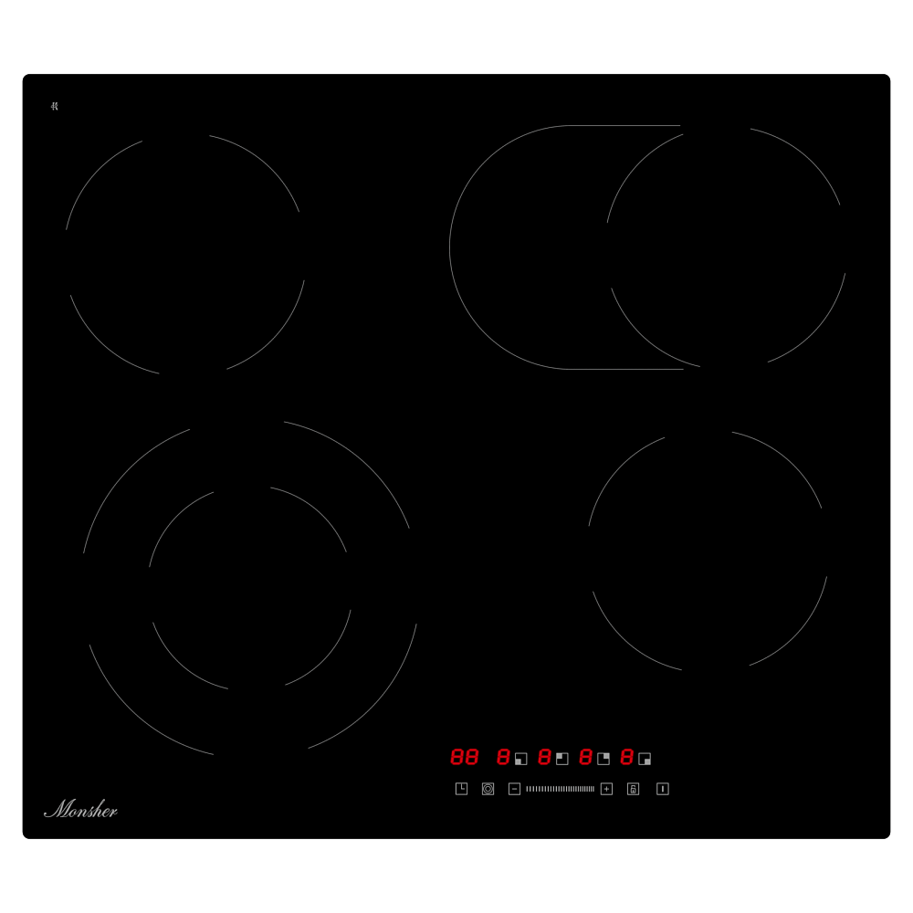 Детальное фото товара: Monsher MHE 6013 стеклокерамическая поверхность