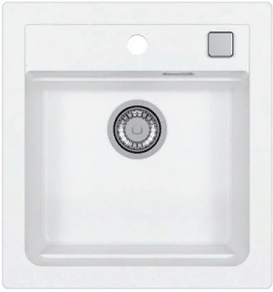 Фото товара: ALVEUS GRANITAL ATROX 20 ARCTIC - G11, мойка, гранит, белый (в комплекте с сифоном 1132823)